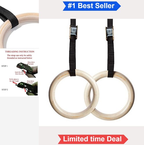 Wooden gymnastic rings - wooden, ft